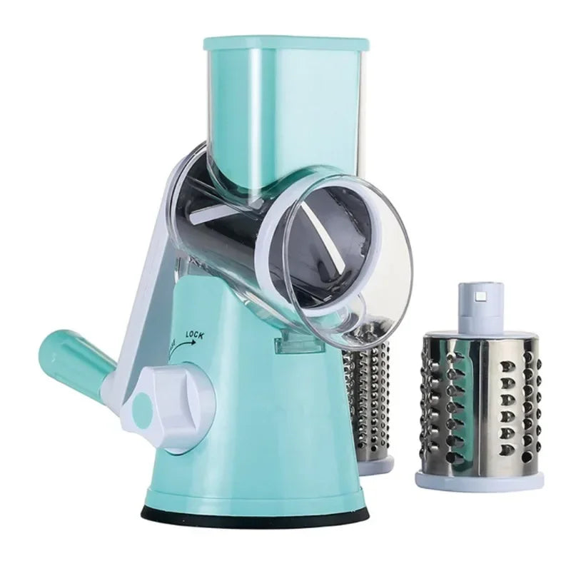 Manual Vegetable Cutter & Slicer Machine With 3 Sharp Drums