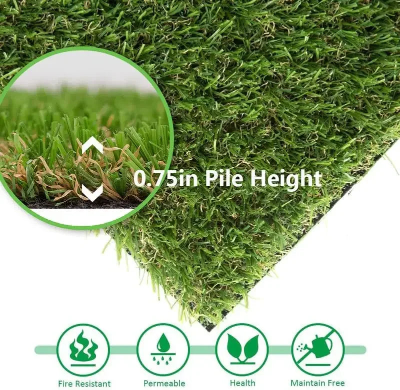 Artificial Synthetic Grass Turf ,0.8" Pile Height. Outdoor Decor