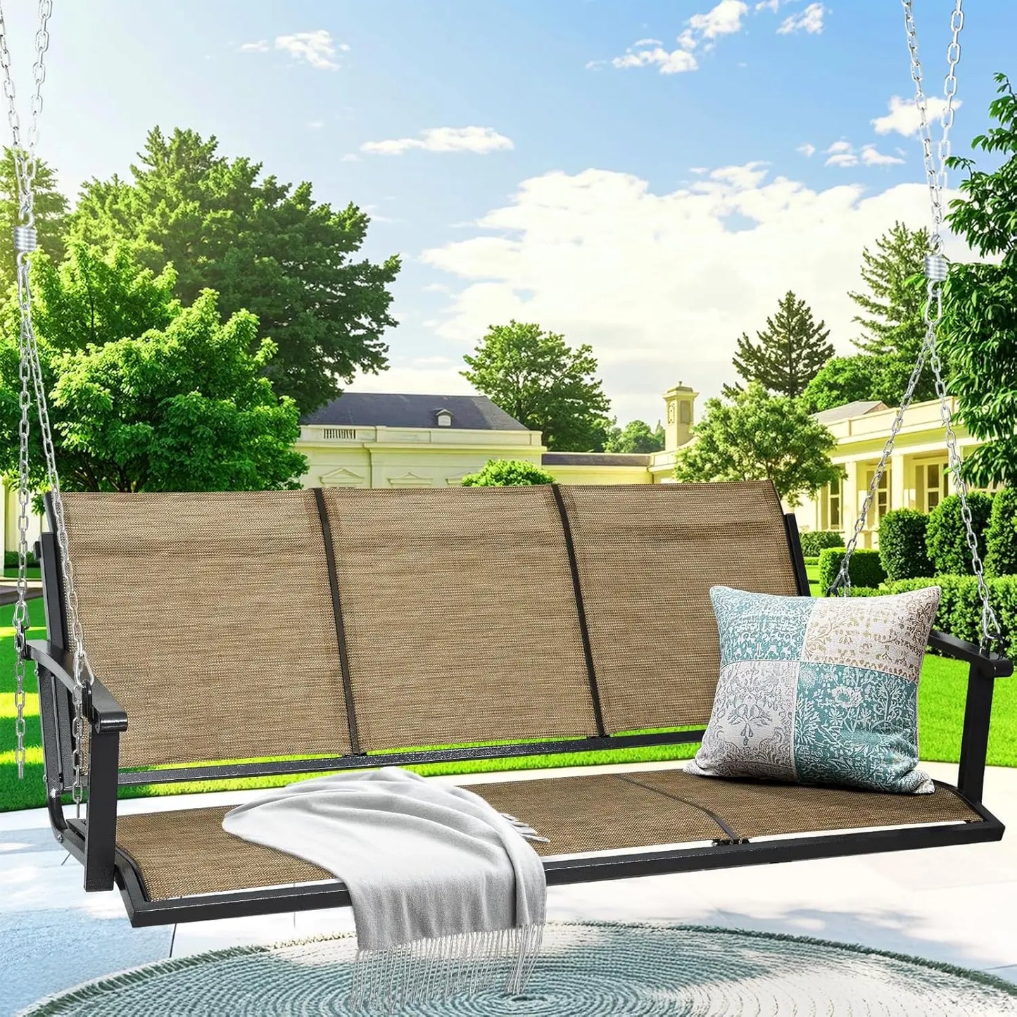 3 Seat Hanging Swing, 5.2FT