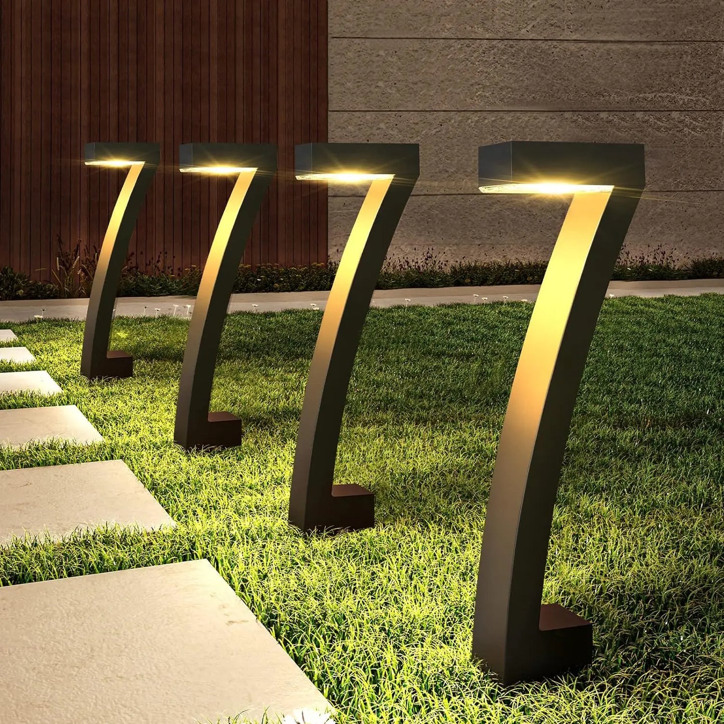 6Pack Bright Solar Outdoor Lights-Auto On/Off