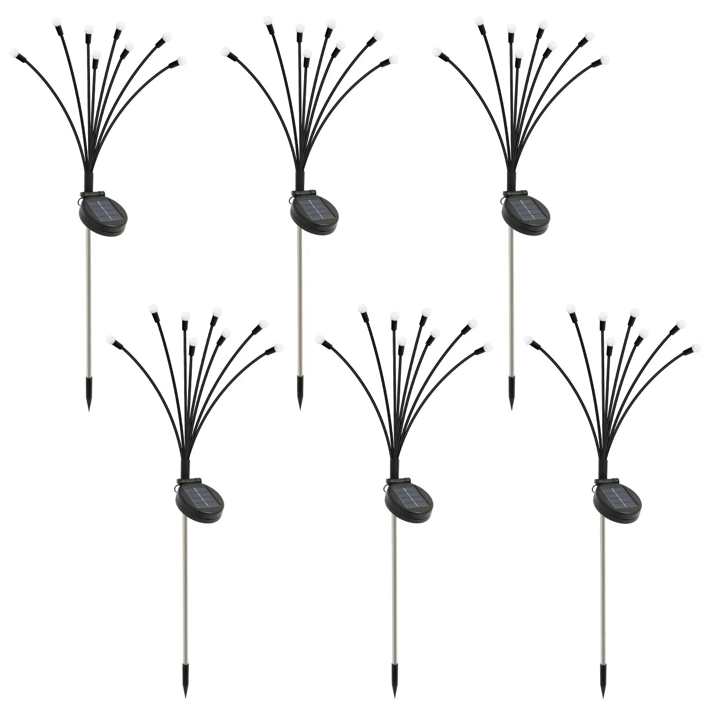 8-Head Solar Firefly Lights, LED Decorative