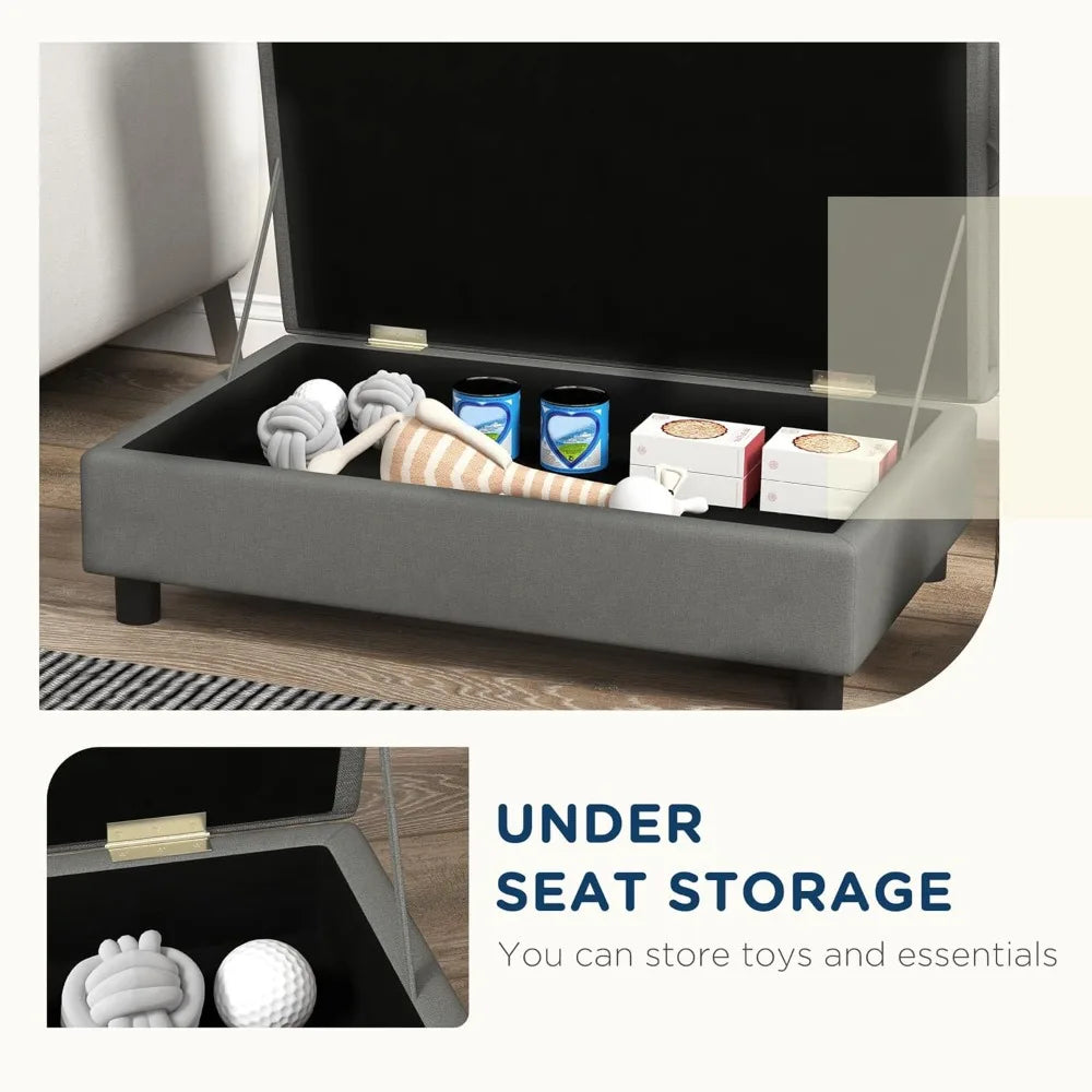 Elevated Dog Couch for Small Dogs, w/ Hidden Storage