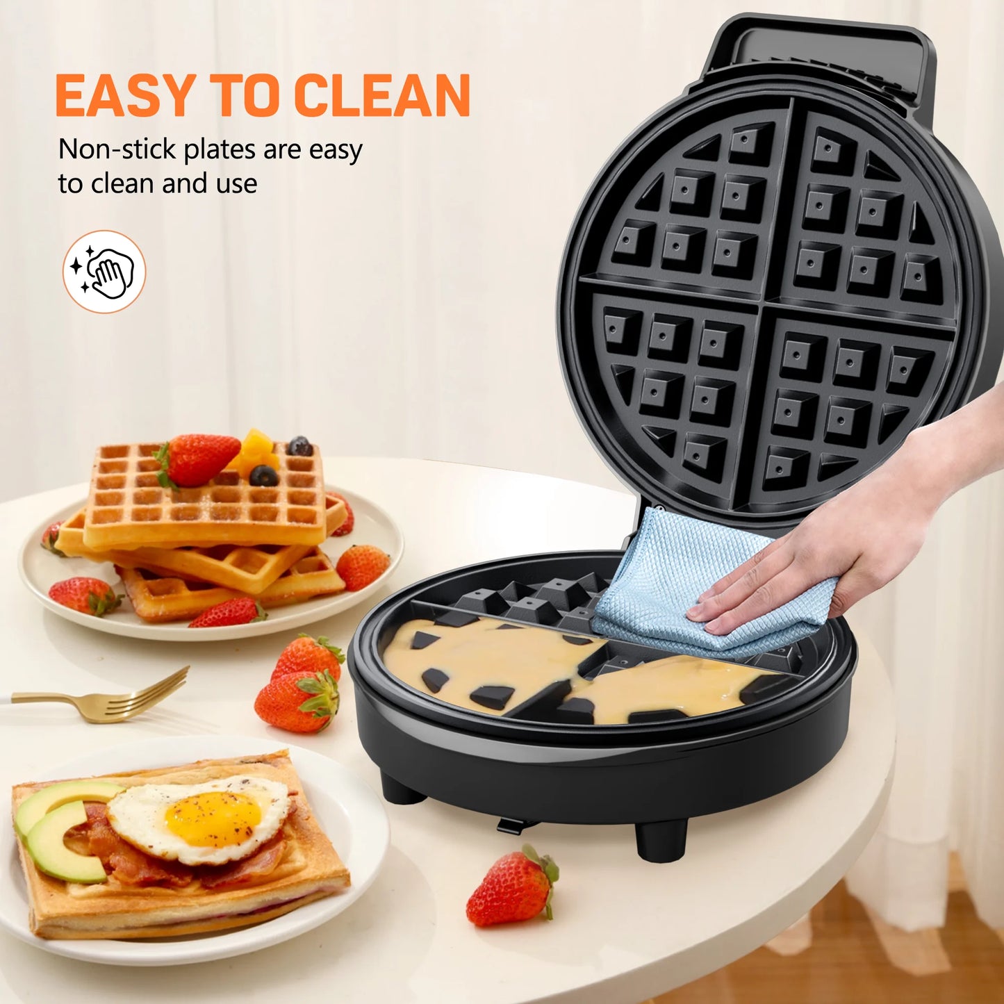 Electric Nonstick 8-inch Waffle Maker