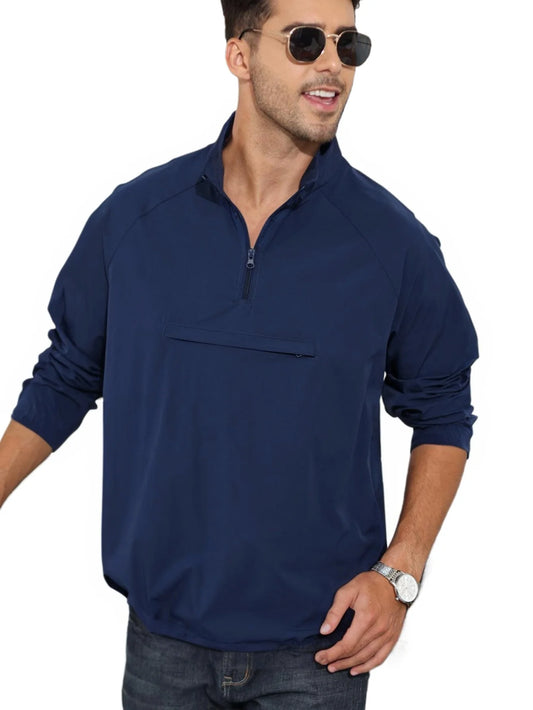 Men's Casual Quarter-Zip Pullover