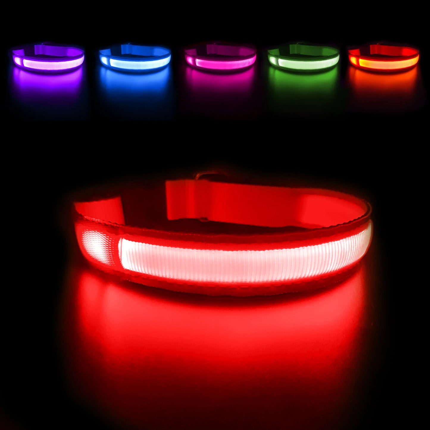 Dog Collar Luminous  Waterpoof Safety Collar