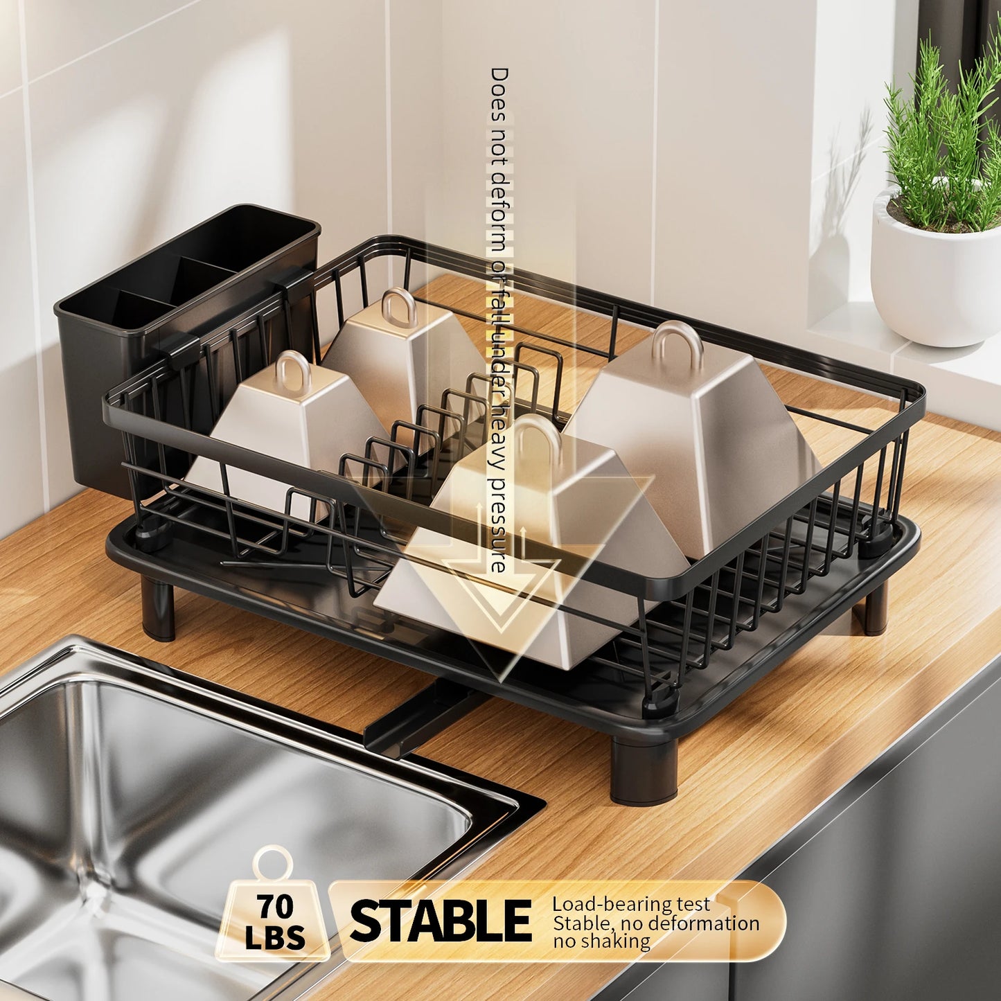 Dish Drying Rack, Space-Saving Storage Rack