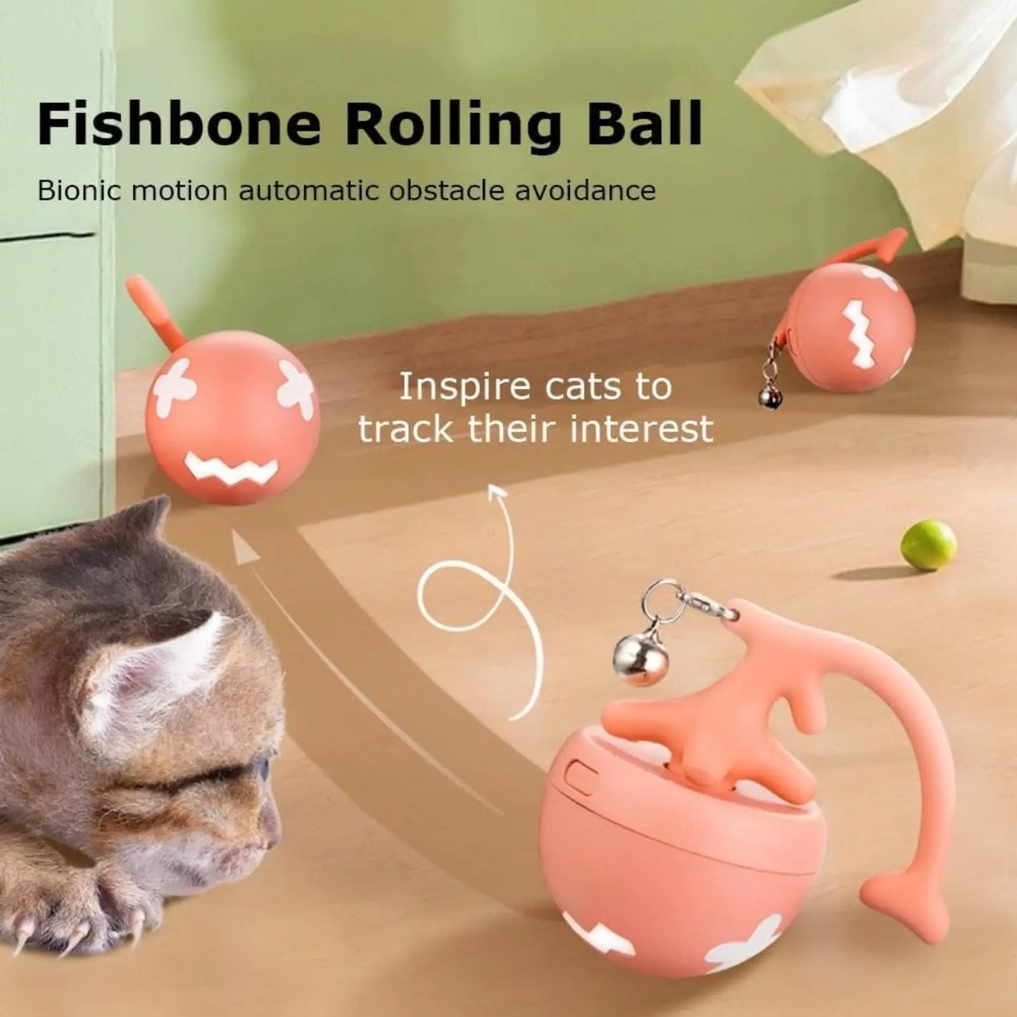 Automatic electric cat teasing toy ball