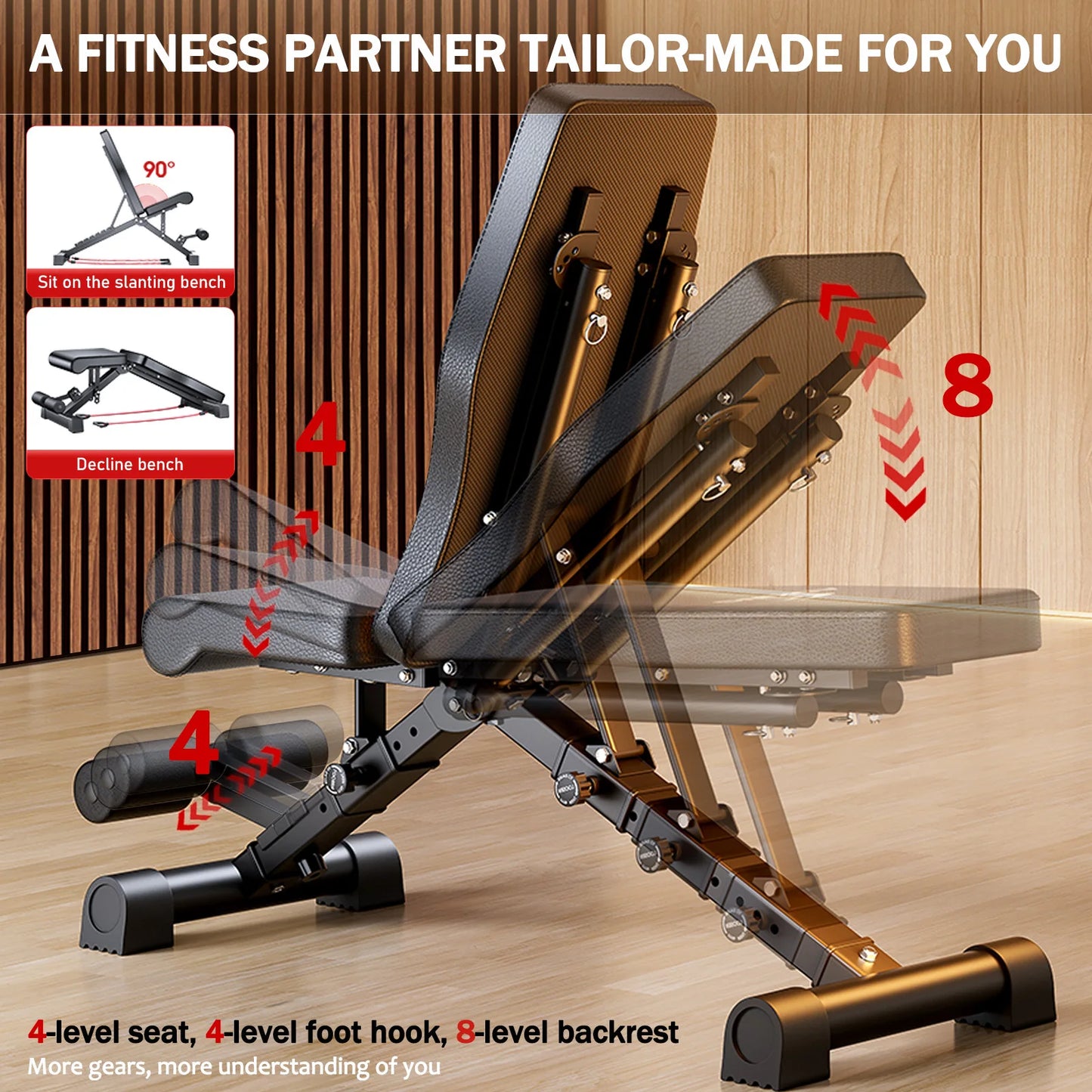 Adjustable Weight Bench for Full Body Workout 1000 lbs Capacity