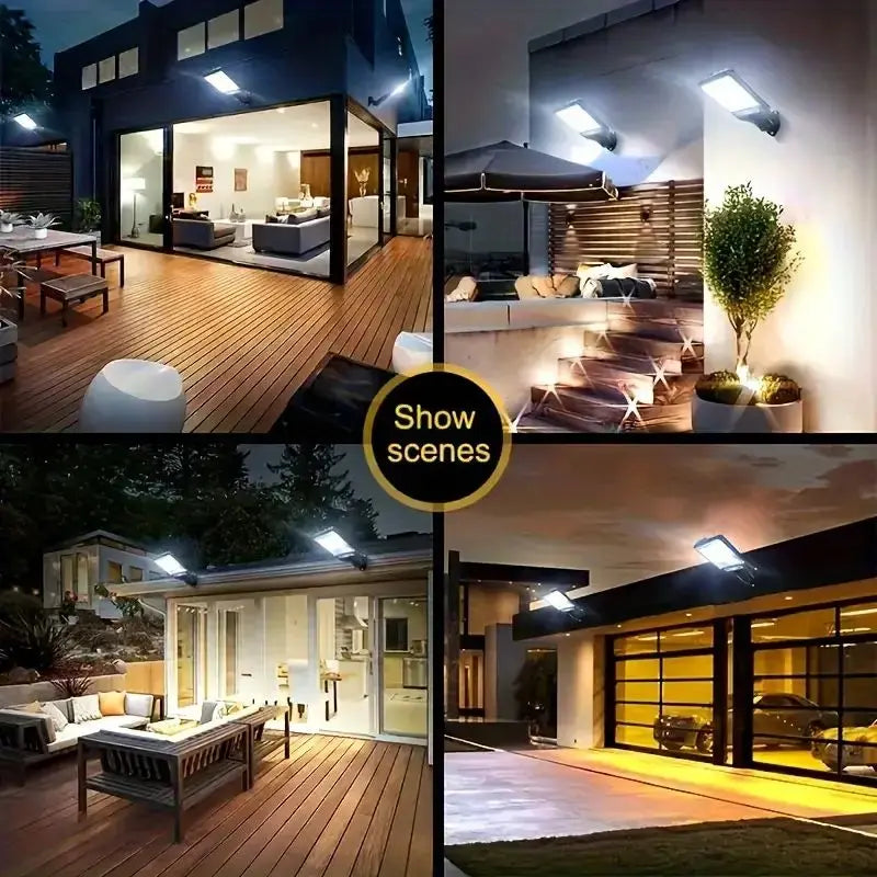 1/2/4-Pack Solar LED Outdoor Wall Lights, Remote Control
