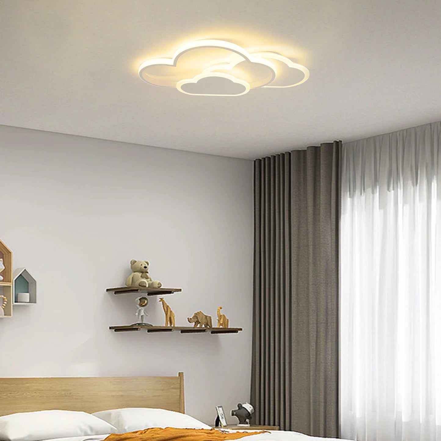 Cloud Shape LED Acrylic Ceiling Light Fixture 52x31cm