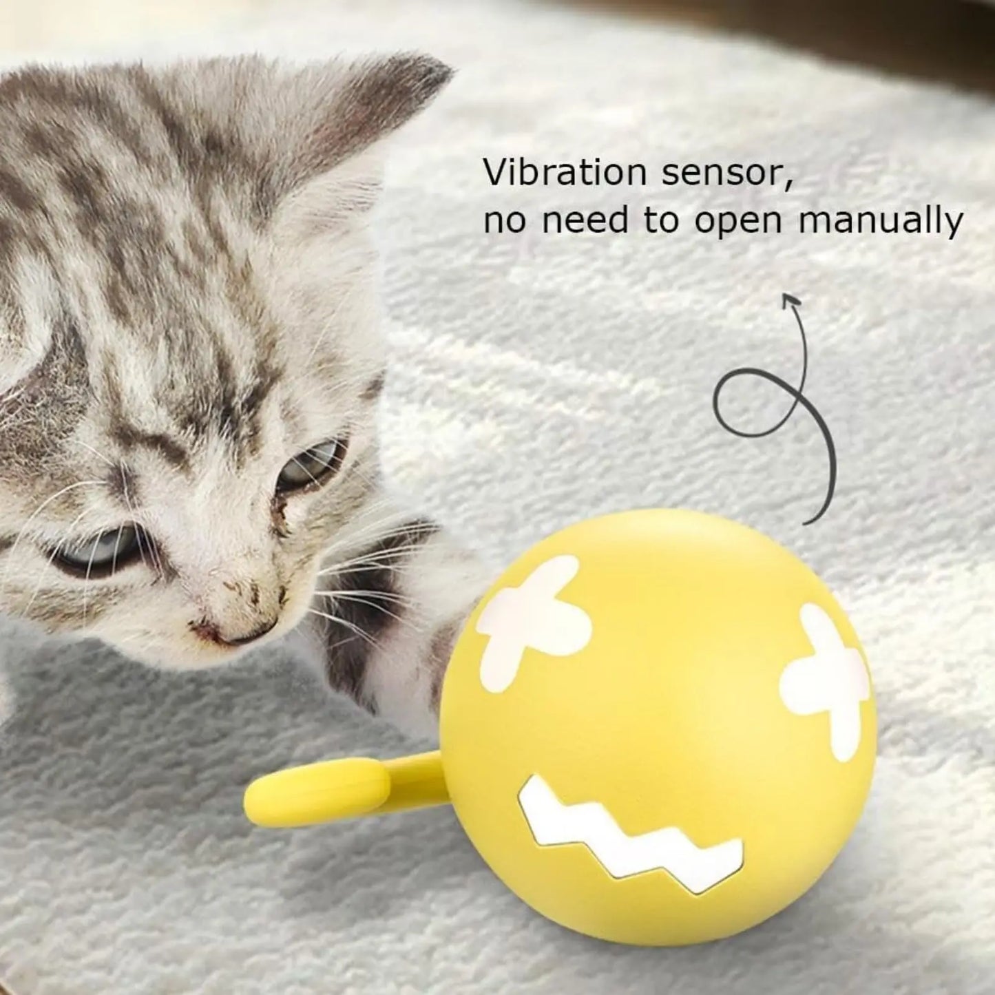 Automatic electric cat teasing toy ball