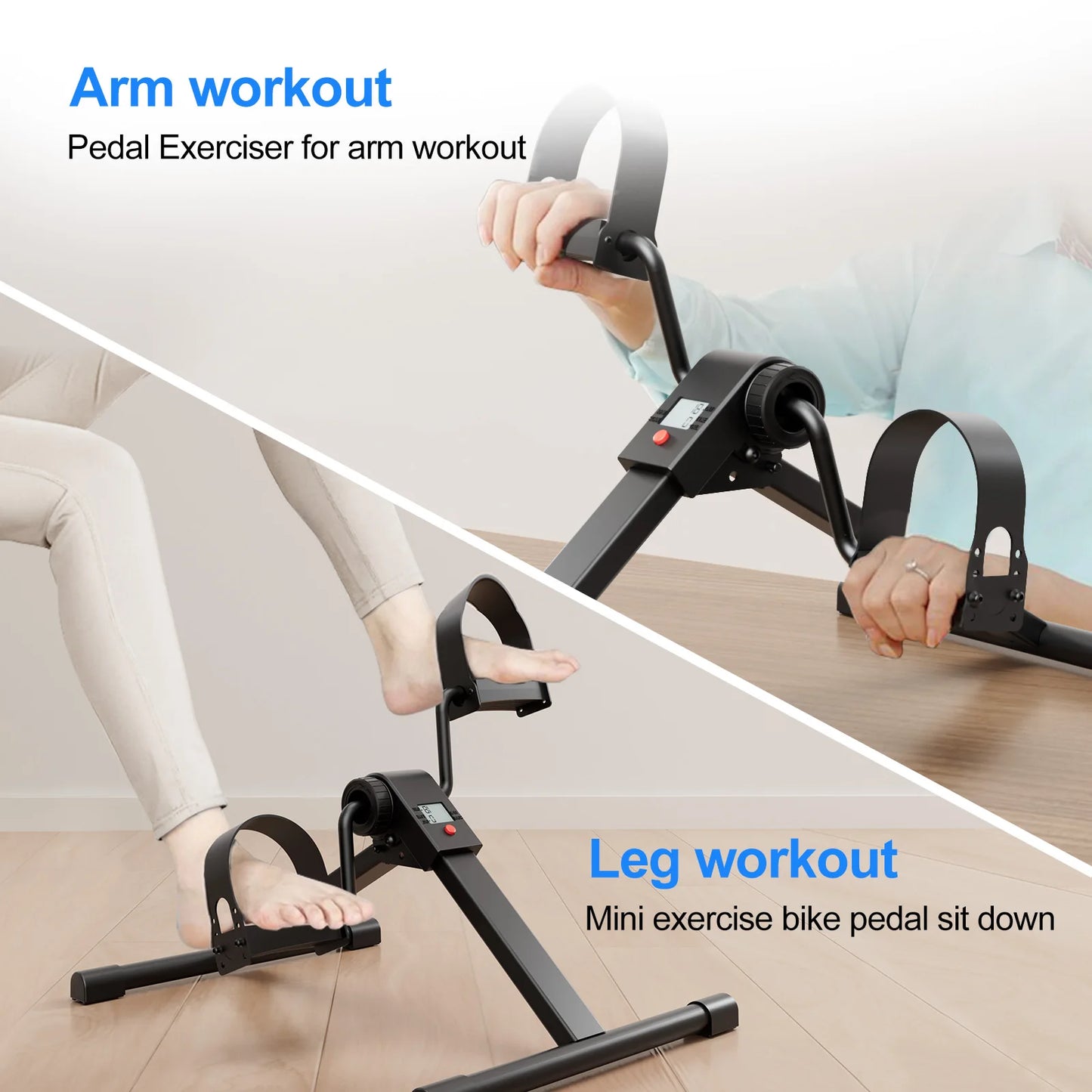 Mini Exercise Bike with Electronic Display, Fold-able