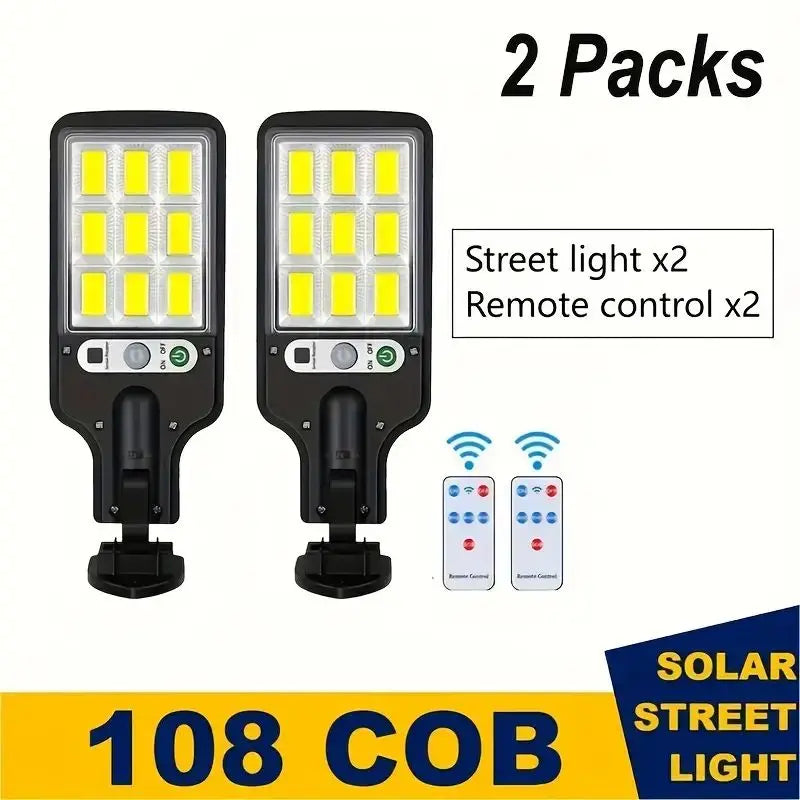 1/2/4-Pack Solar LED Outdoor Wall Lights, Remote Control