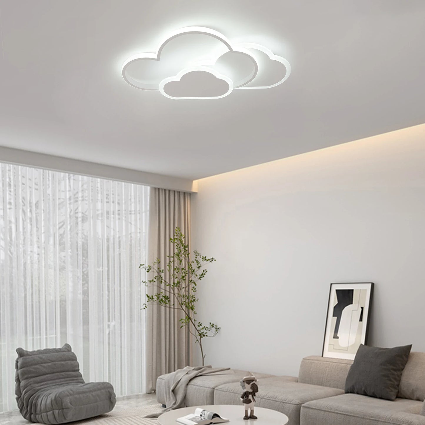 Cloud Shape LED Acrylic Ceiling Light Fixture 52x31cm