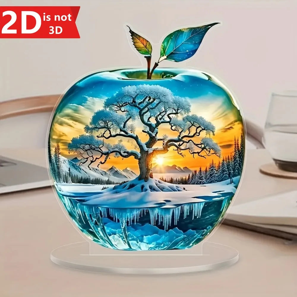 Exquisite 2D Sunset Tree of Life desktop decor