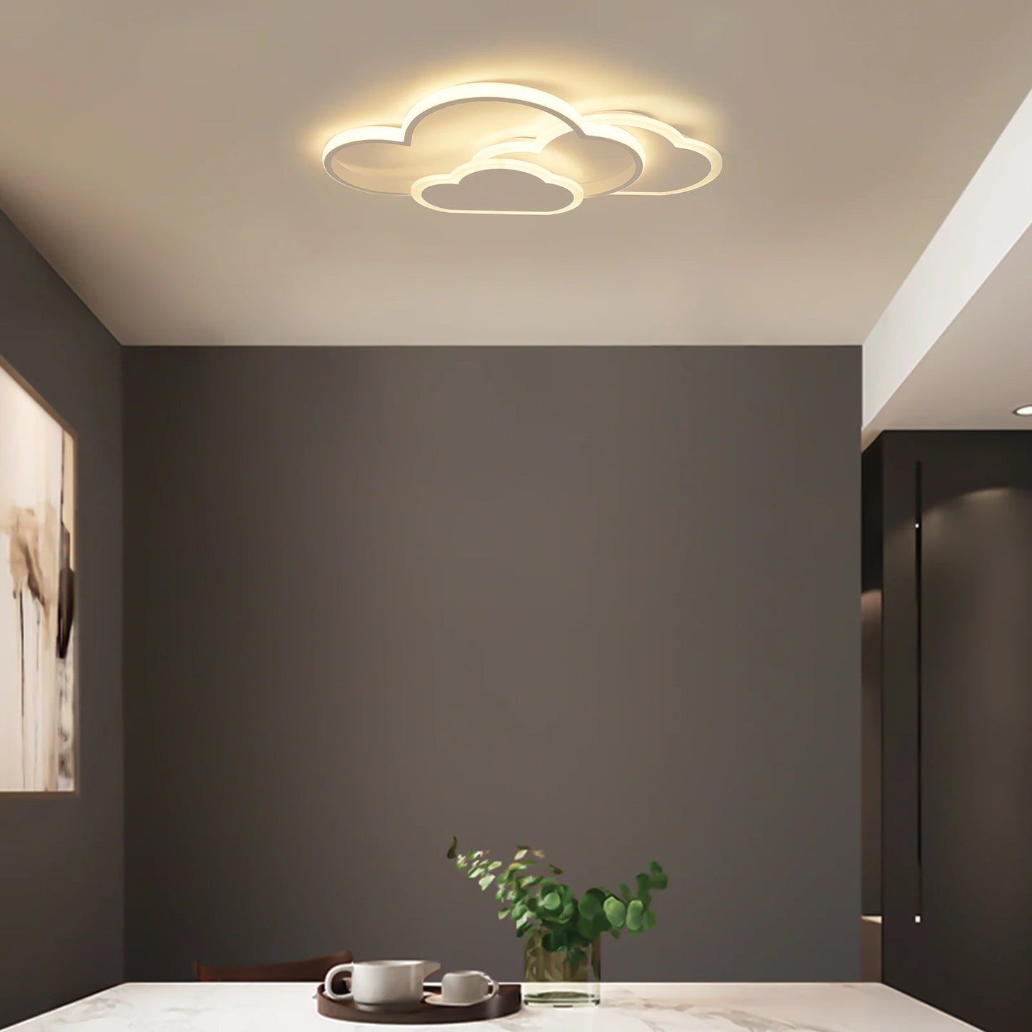 Cloud Shape LED Acrylic Ceiling Light Fixture 52x31cm