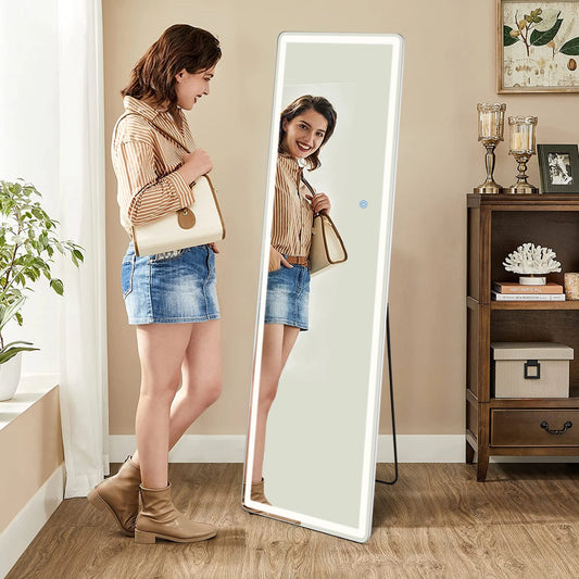 Led 64"x21" Full Length Mirror with Stand