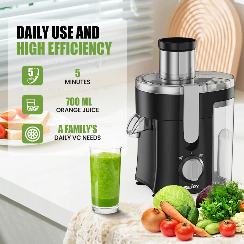 Centrifugal Juicer Machine, Compact Automatic Pulp Ejection