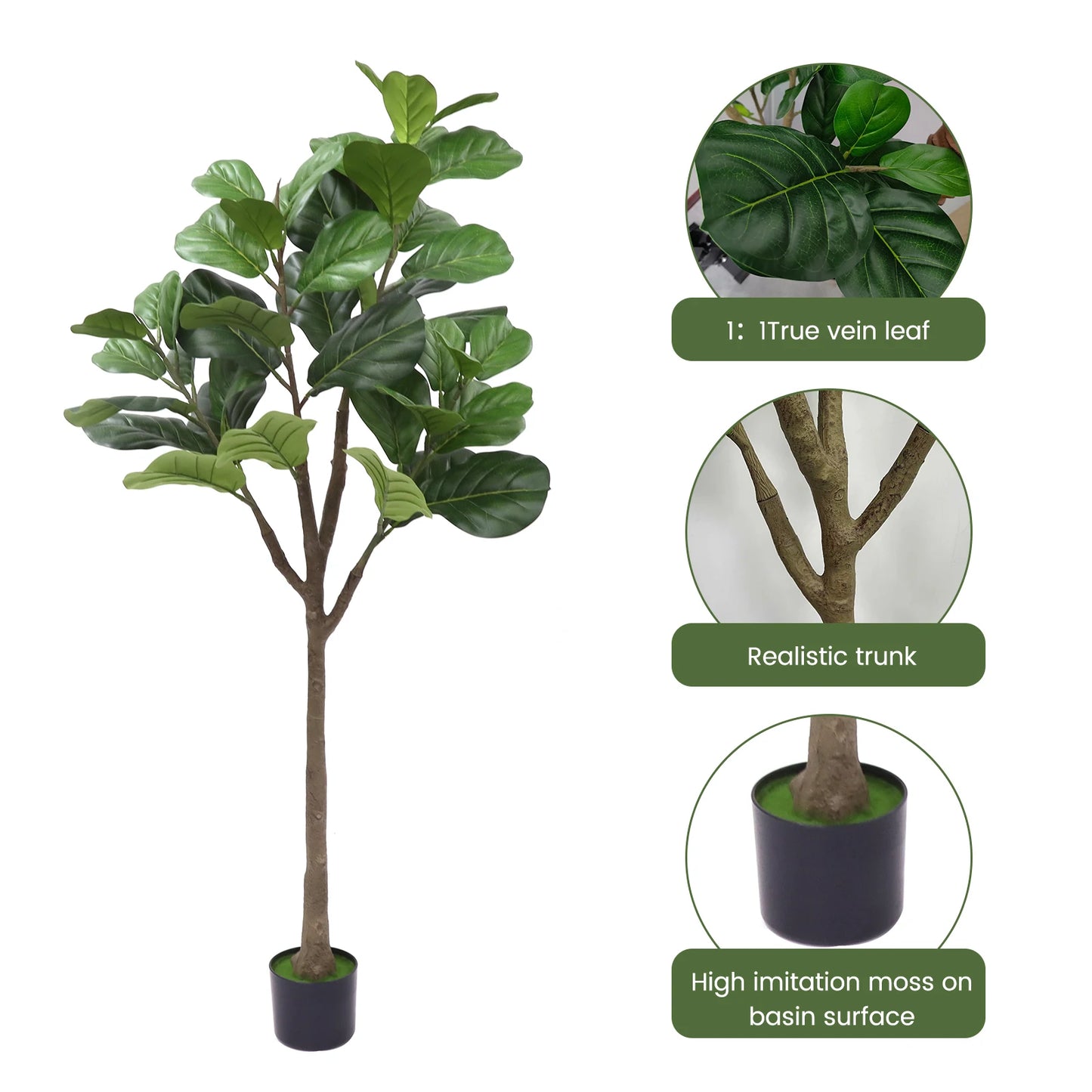 Artificial Fiddle Leaf Fig Tree 5FT Tall