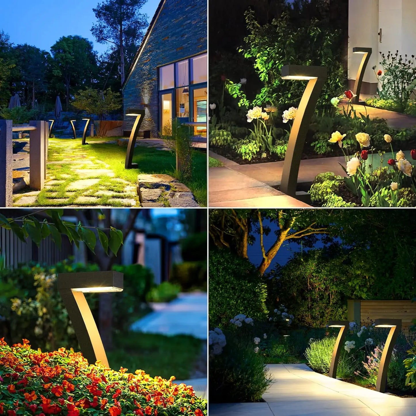 6Pack Bright Solar Outdoor Lights-Auto On/Off