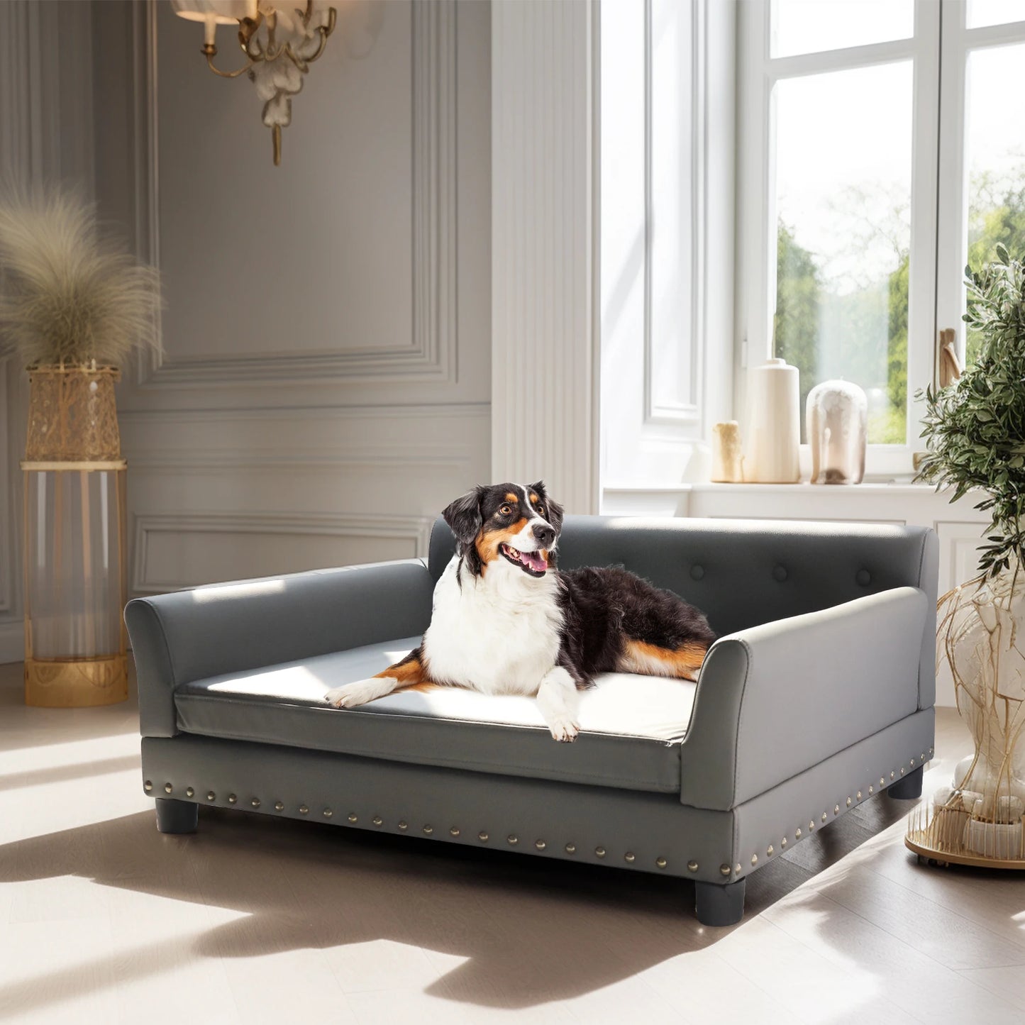 Large Pet Snuggle Lounge Chair with Removable Cushion