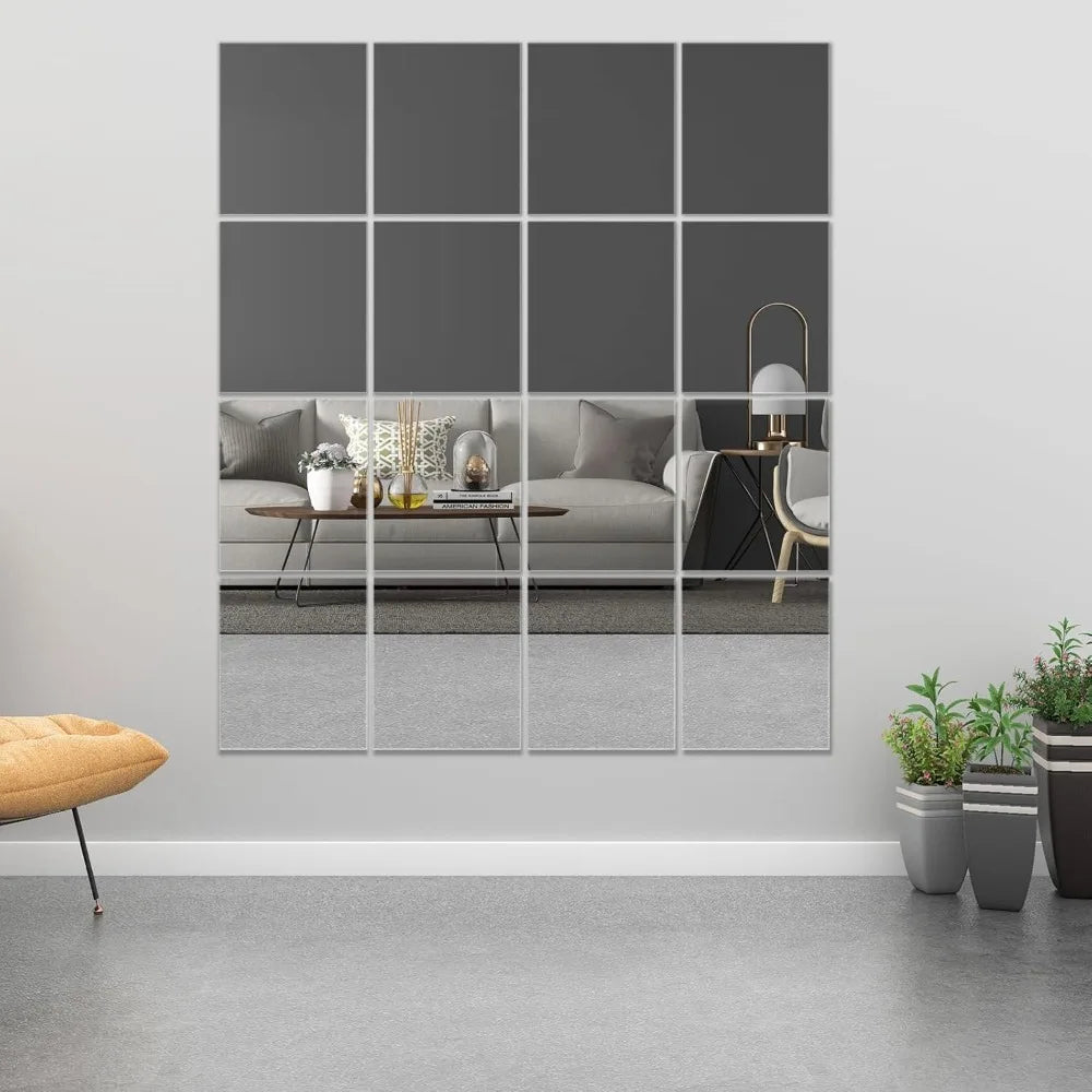 Gym Wall Mirror Tiles Self Adhesive