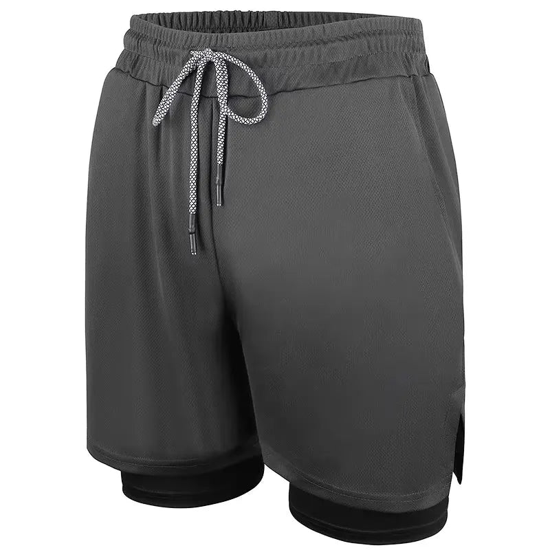 Mens 2 in 1 Shorts with Phone Pockets