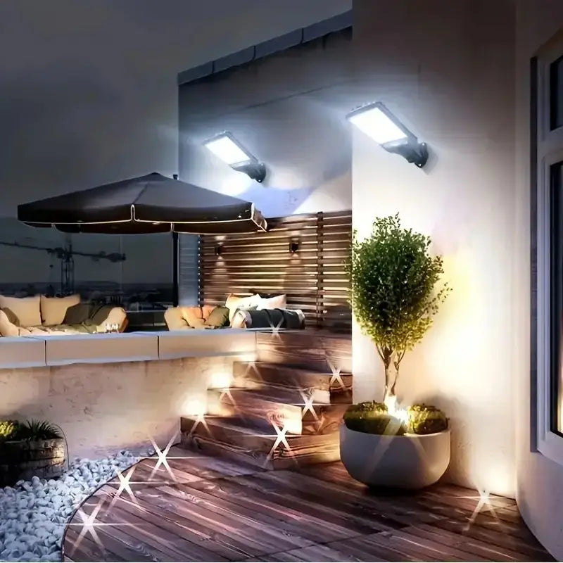 1/2/4-Pack Solar LED Outdoor Wall Lights, Remote Control