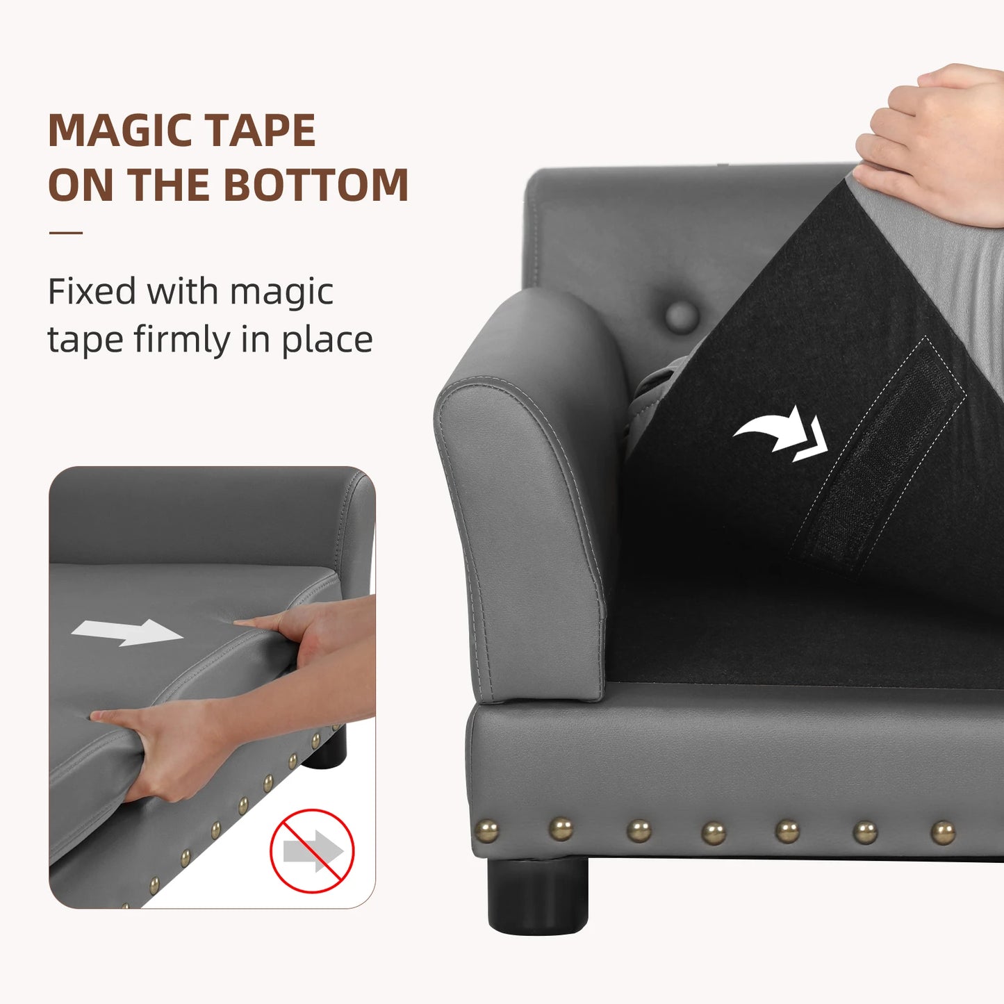 Large Pet Snuggle Lounge Chair with Removable Cushion