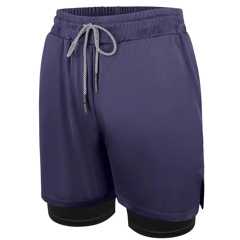 Mens 2 in 1 Shorts with Phone Pockets