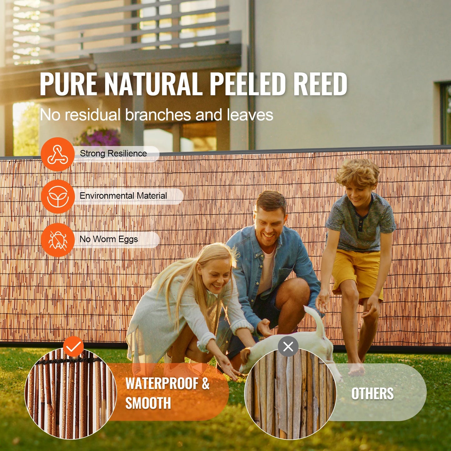 Natural Reed Fencing Roll for Outdoor Patio