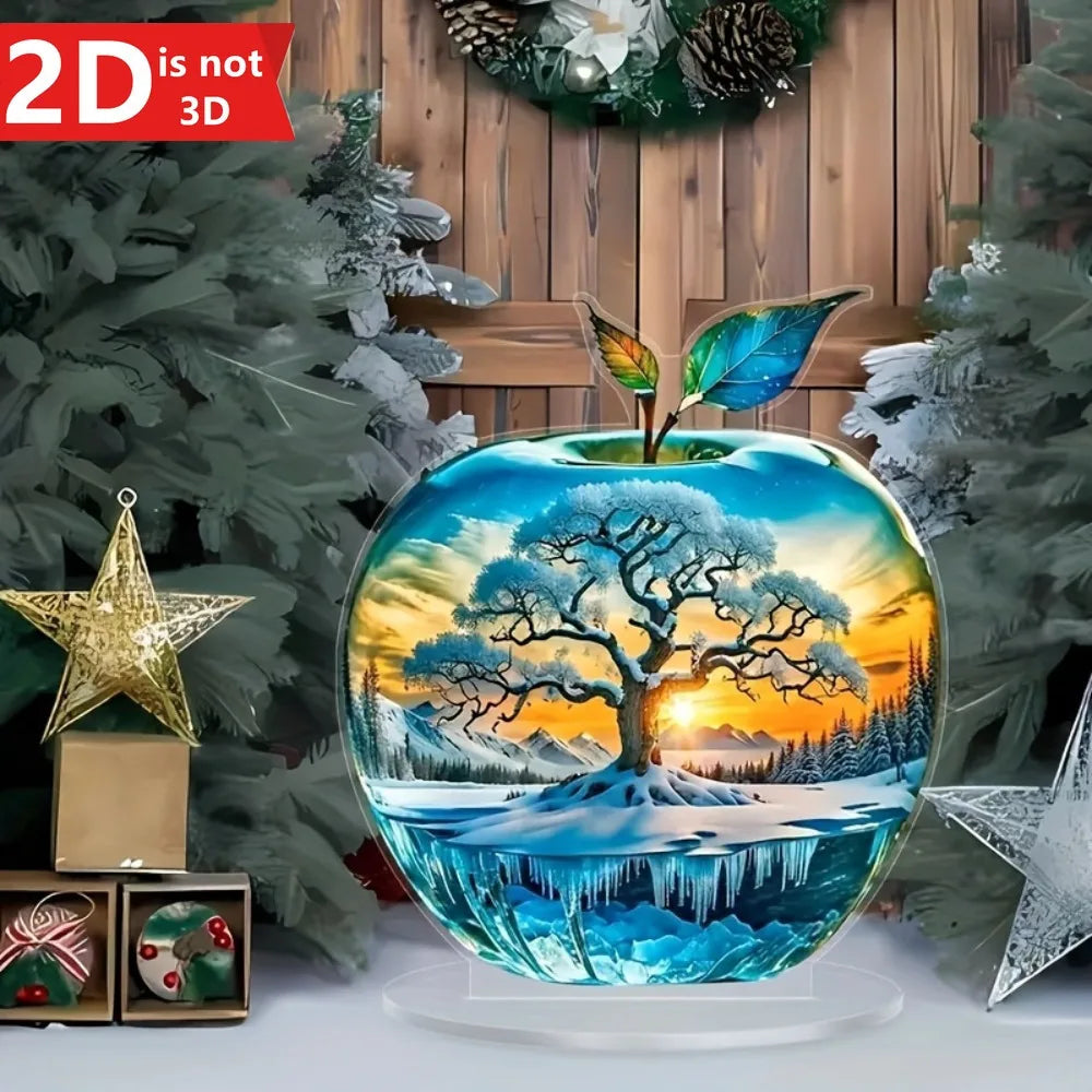 Exquisite 2D Sunset Tree of Life desktop decor