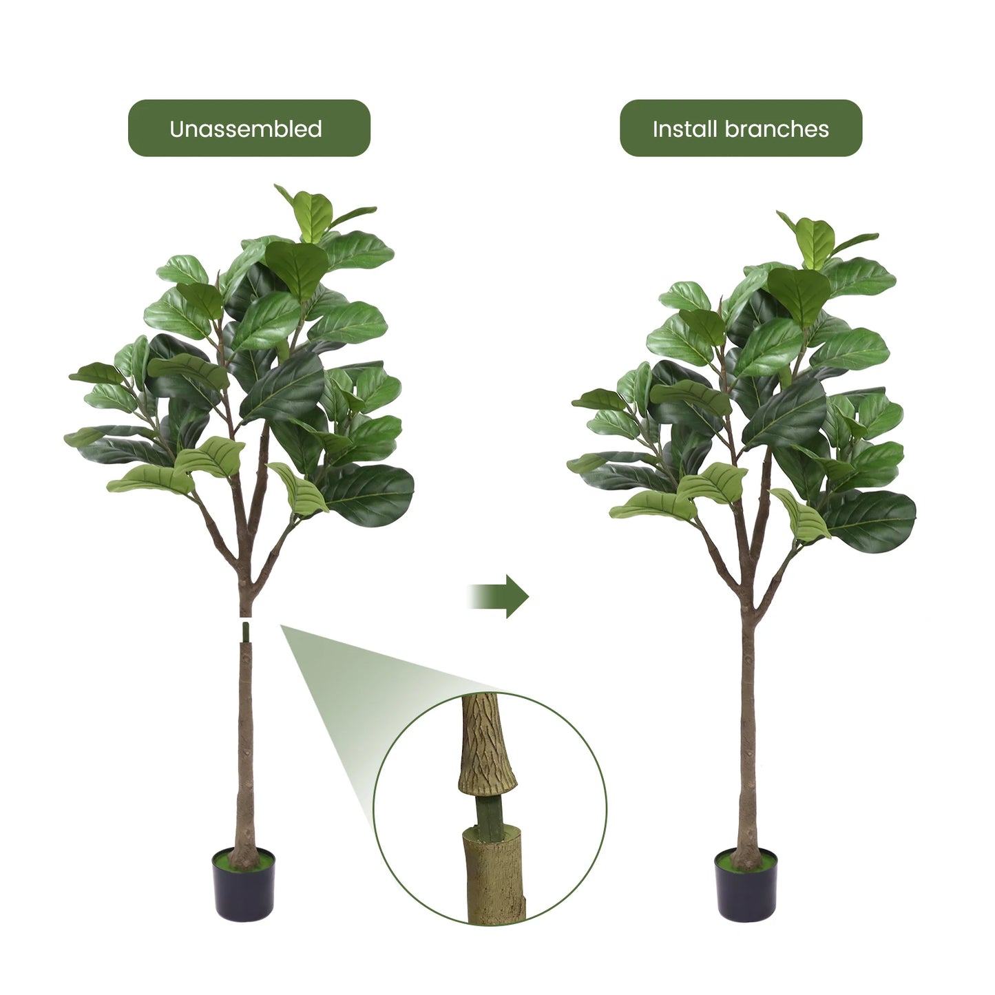 Artificial Fiddle Leaf Fig Tree 5FT Tall