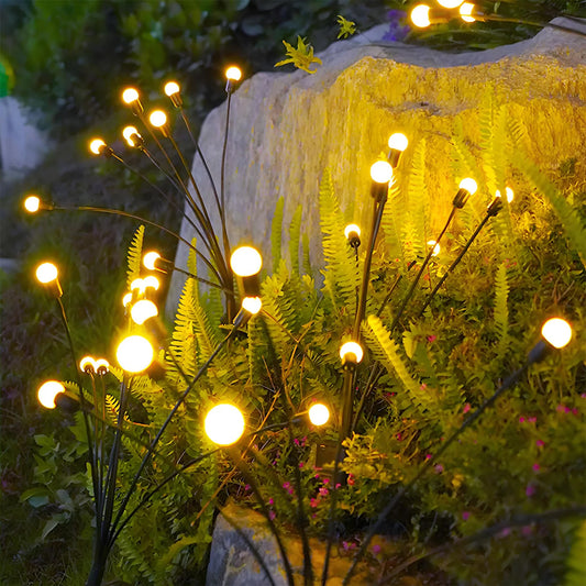 8-Head Solar Firefly Lights, LED Decorative