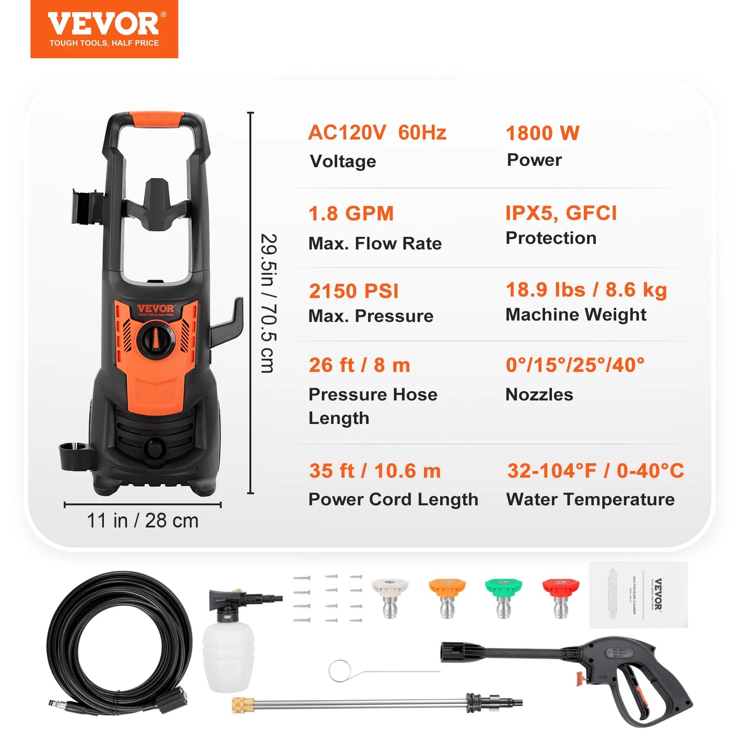 Electric Power Washer Quick Connect Nozzles