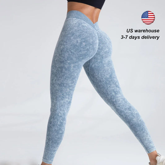 Women's V Back Yoga/Sport Seamless Leggings