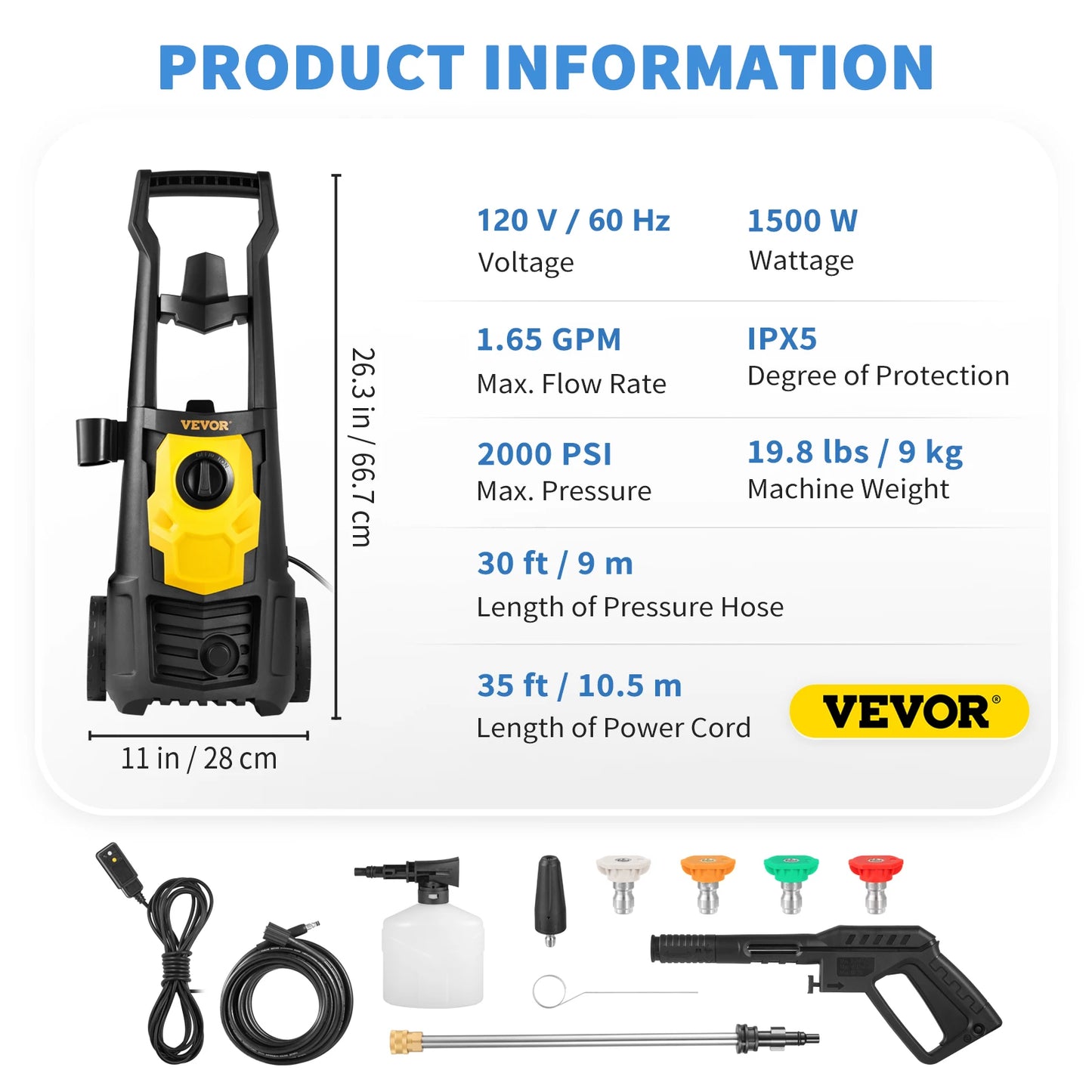 Electric Power Washer Quick Connect Nozzles