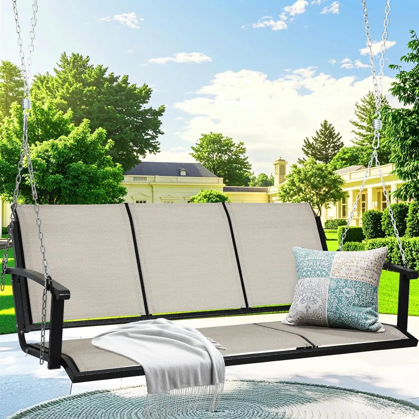 3 Seat Hanging Swing, 5.2FT