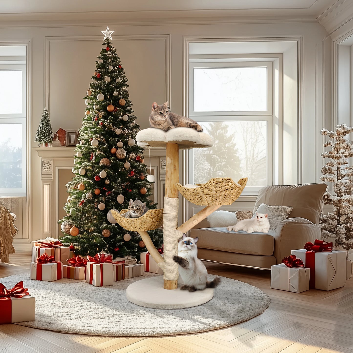 Cat Tree Tower Condo, Scratch Post for Play