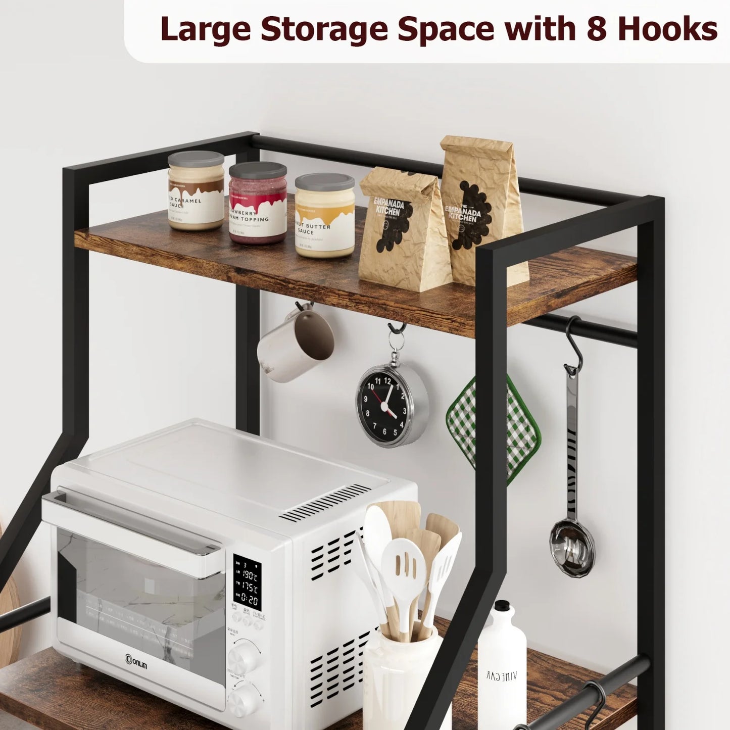 Kitchen Bakers Rack Microwave Stand