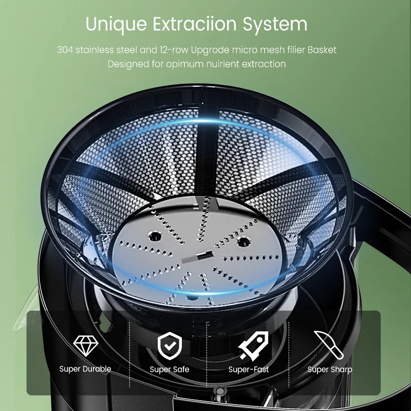 Centrifugal Juicer Machine, Compact Automatic Pulp Ejection