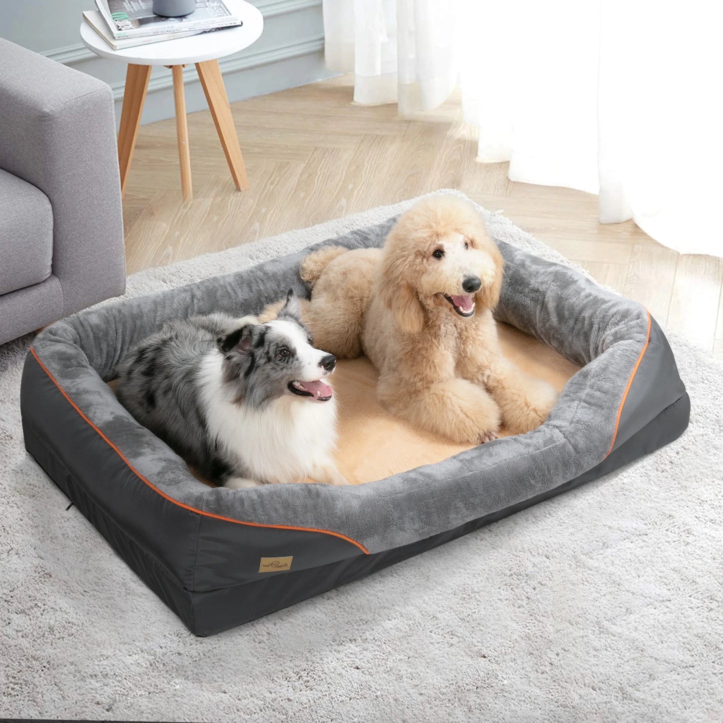 Large Dog Bed, Anti Allergy Fleece, Washable Cover