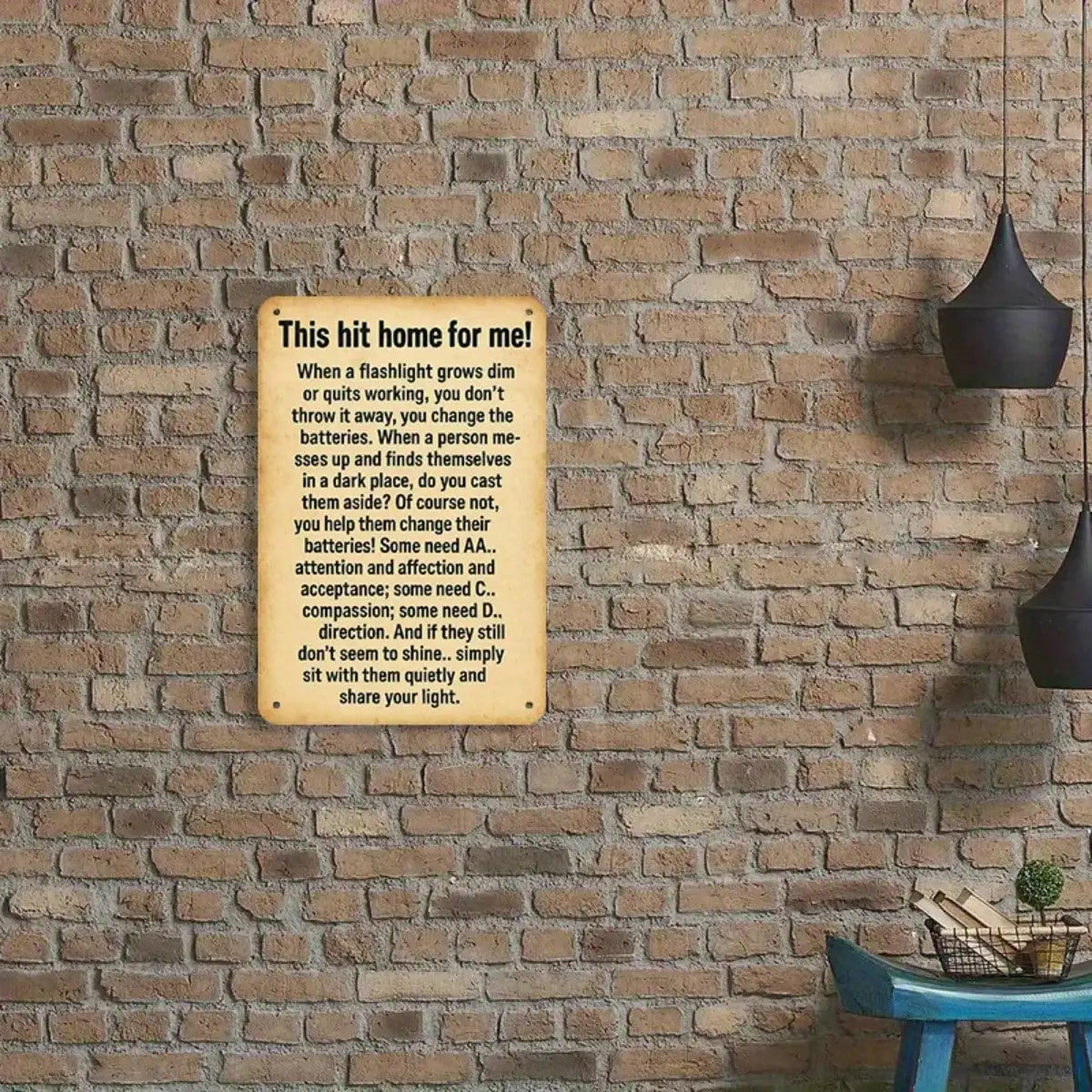 1PC Tin Sign Vintage - Motivational Quote, 8x12 Inches