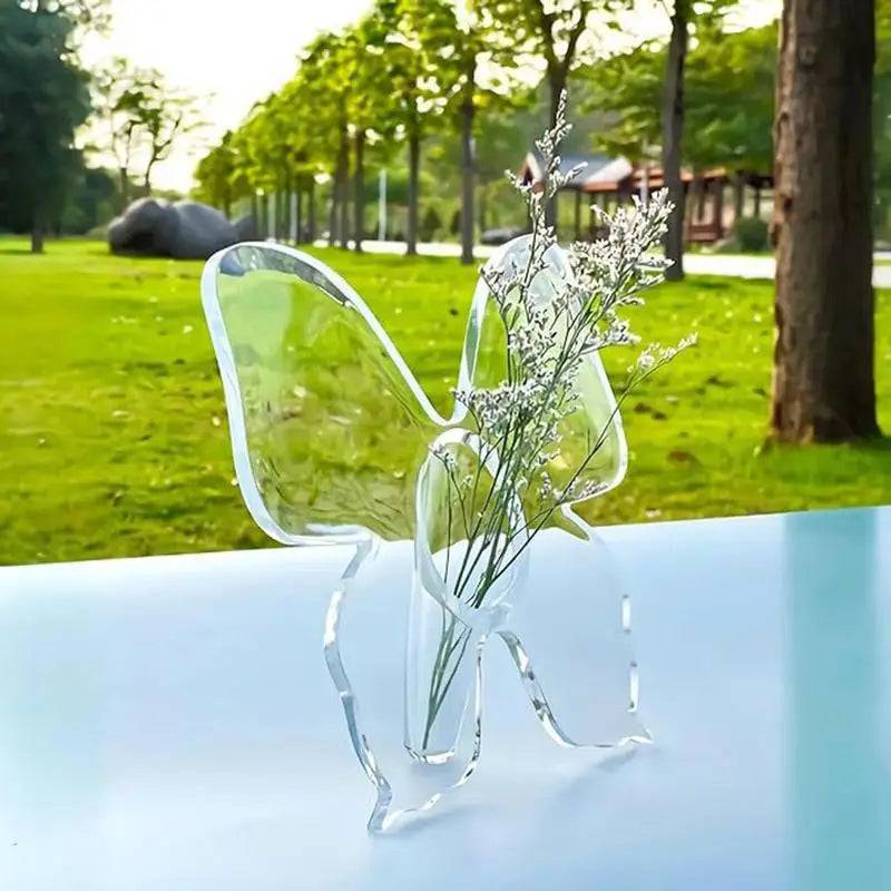 Acrylic Butterfly Flower Vase