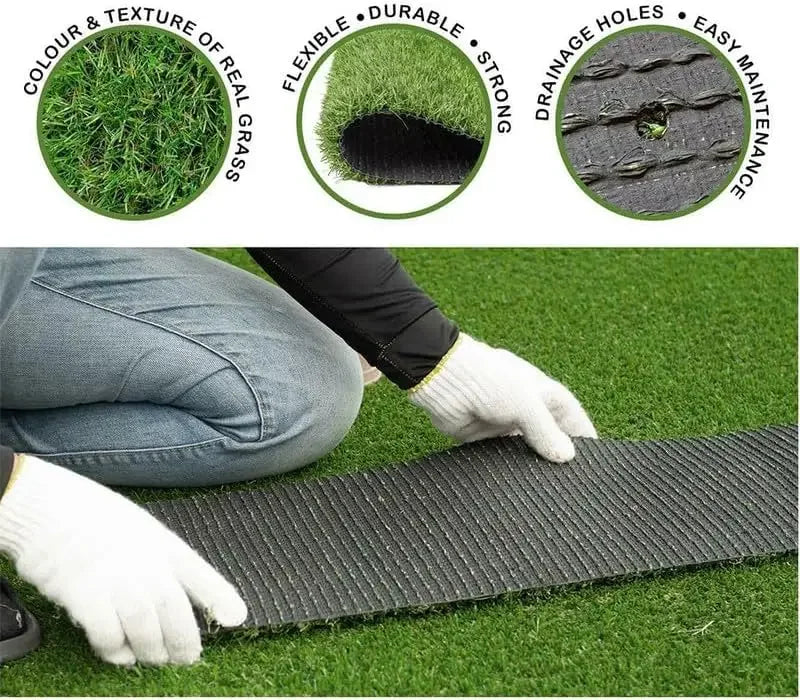Artificial Synthetic Grass Turf ,0.8" Pile Height. Outdoor Decor