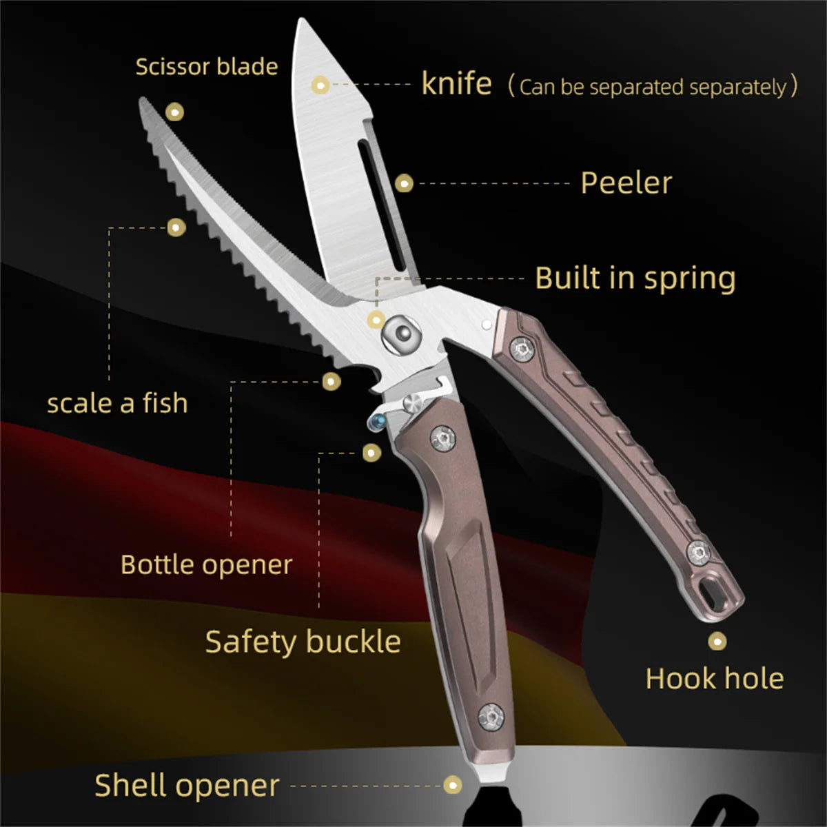 Heavy Duty Poultry Shears, Stainless Kitchen Scissors