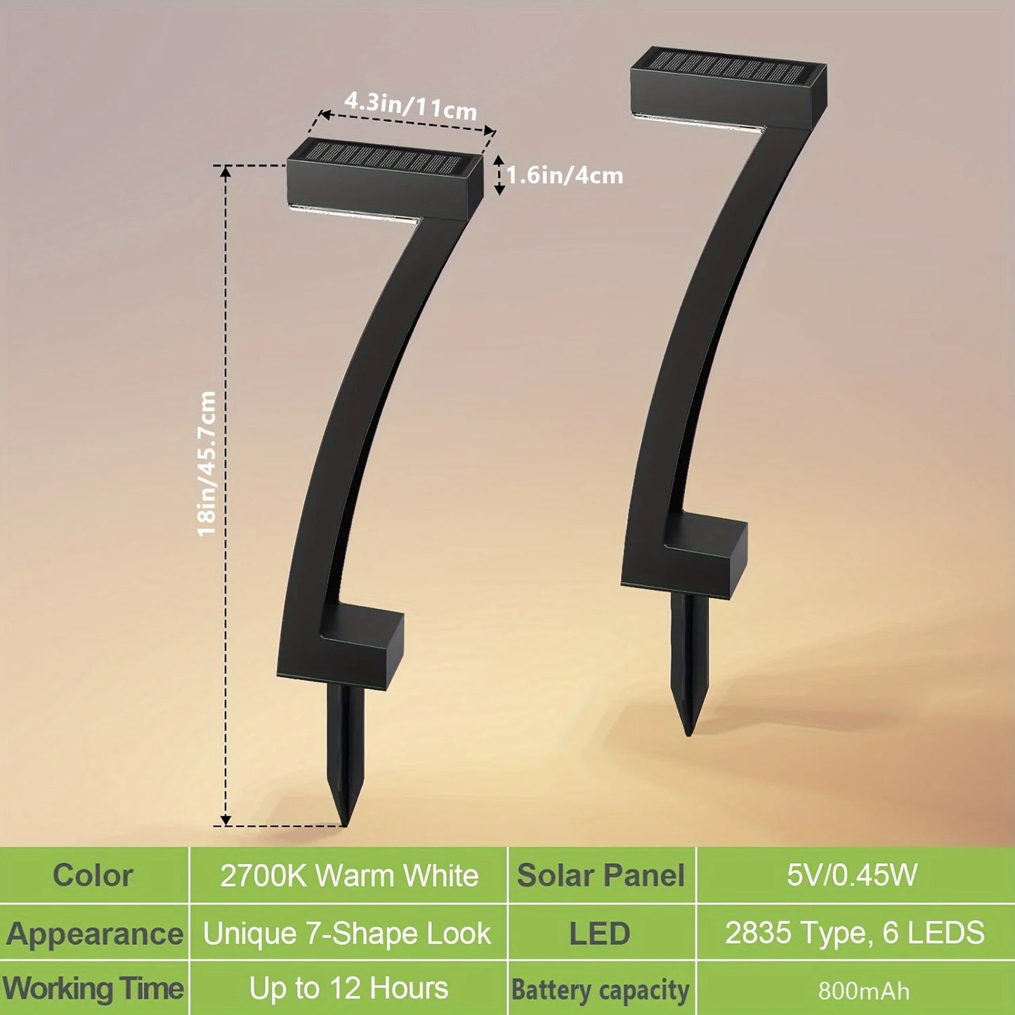 6Pack Bright Solar Outdoor Lights-Auto On/Off