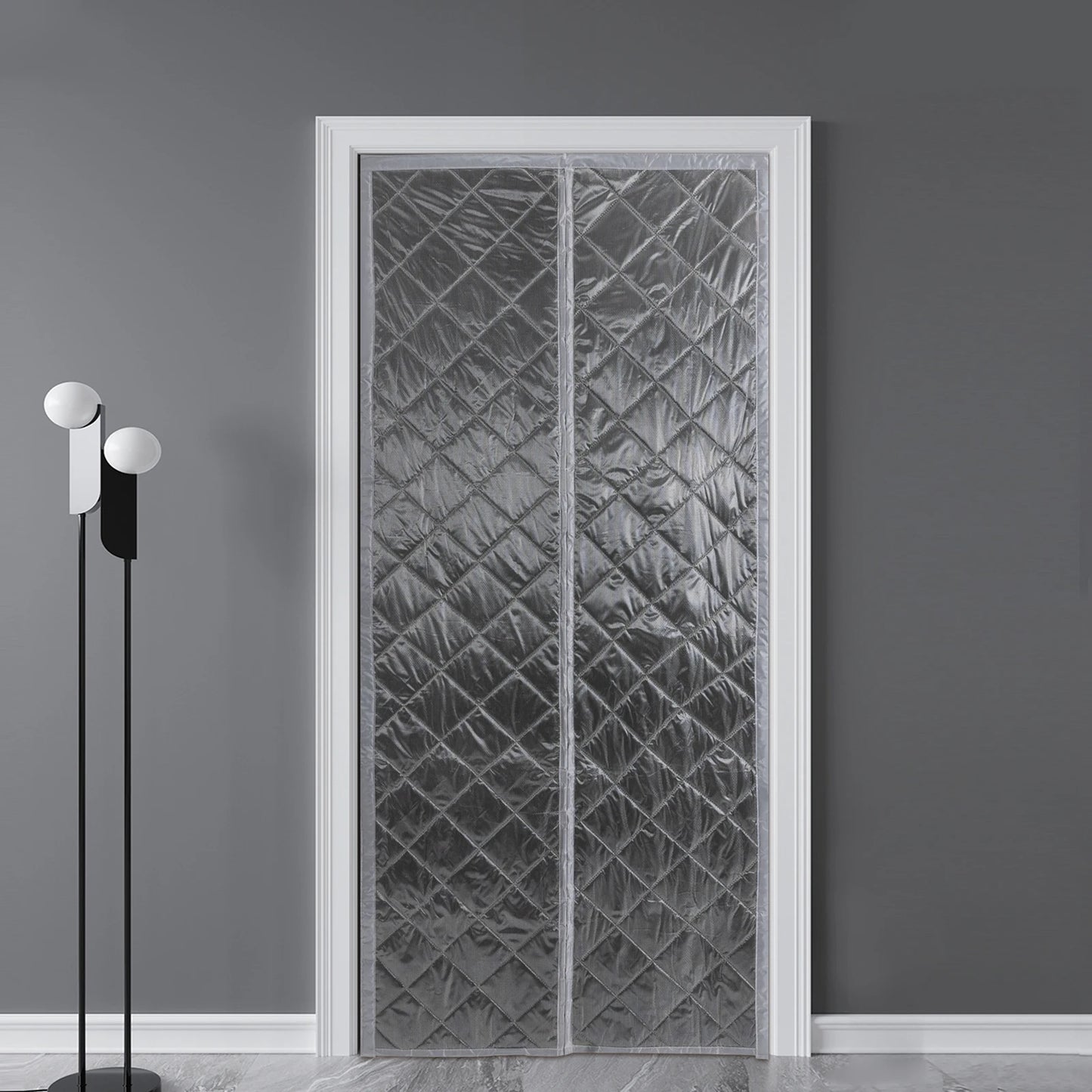 Magnetic Thermal Door Curtain, Windproof, Waterproof, Center Opening