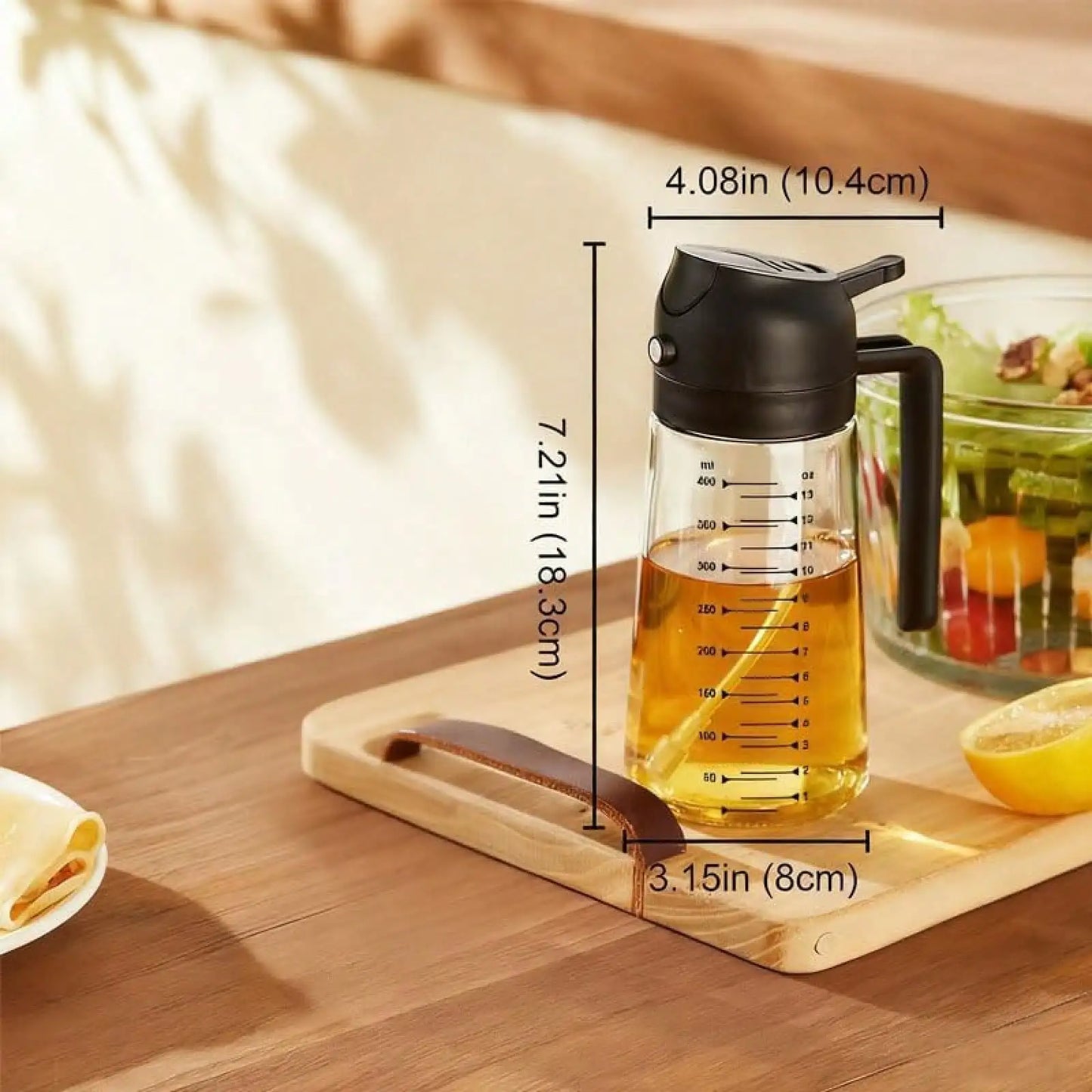 500ml Oil Sprayer/Dispenser Glass Bottle with Mist Control