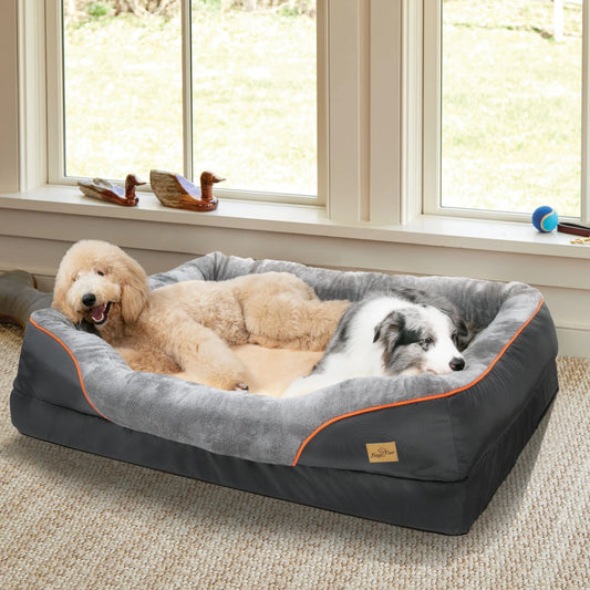 Large Dog Bed, Anti Allergy Fleece, Washable Cover